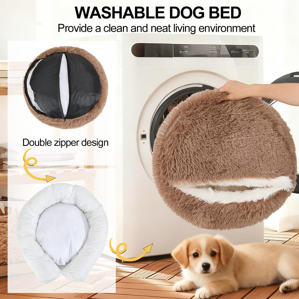 MADDEMCUTE pets resting on raised rim bed illustrating head and neck support.
