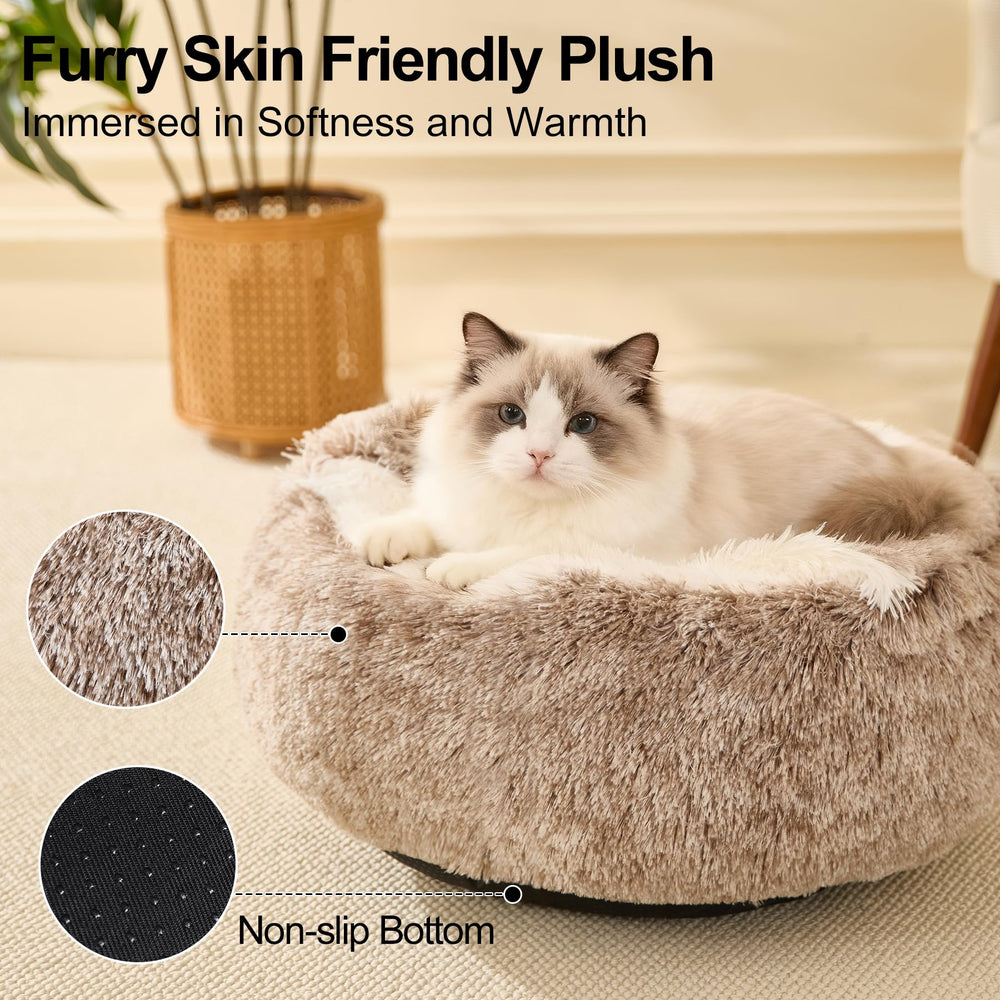 MADDEMCUTE cat cave bed hooded cover showcases private den and calm space.