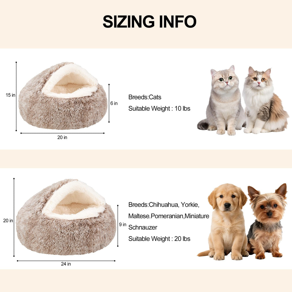 MADDEMCUTE two-size bed fits small to medium pets up to 25 lbs.