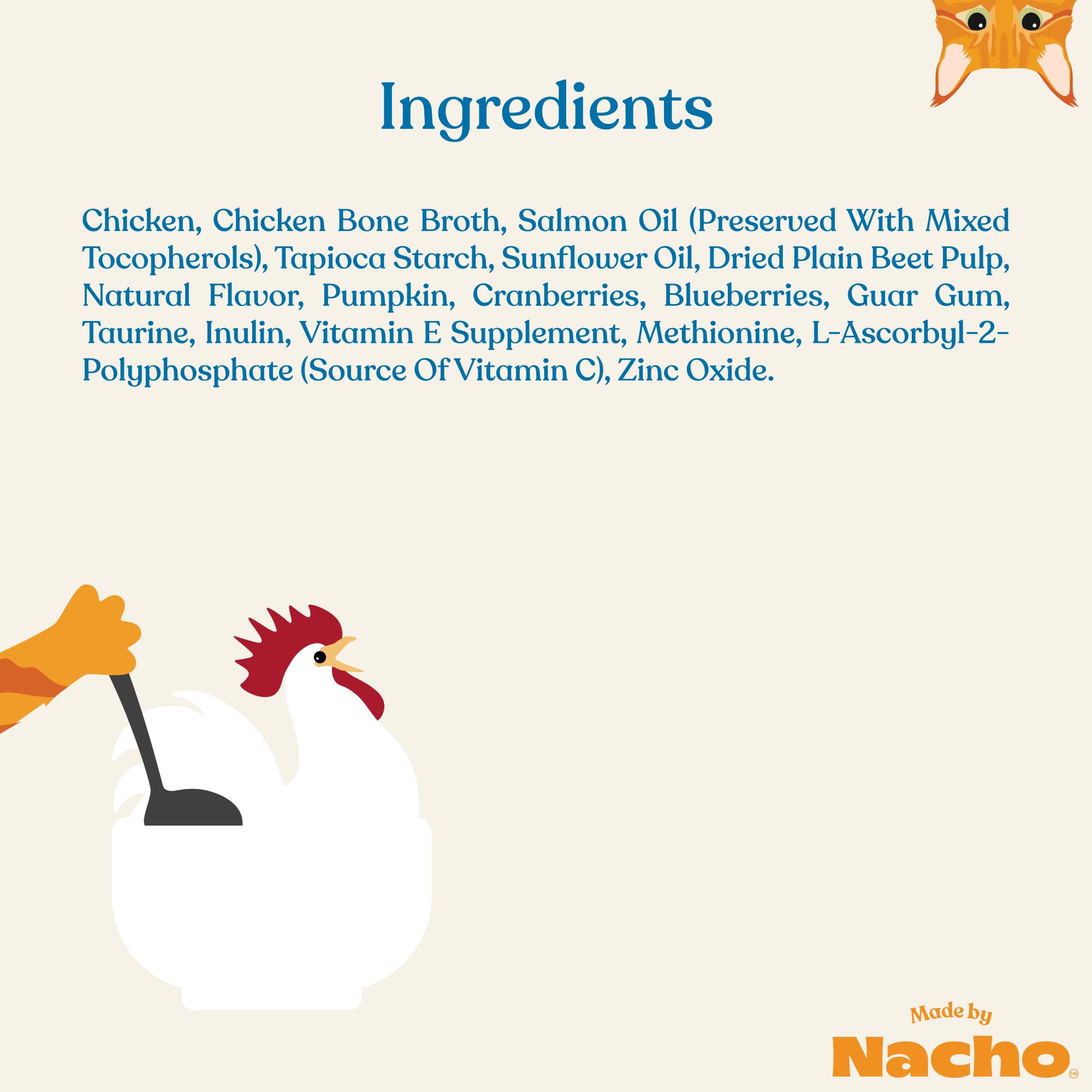 Made by Nacho Immune Support puree portion closeup, 1.4 oz cup for easy topping.