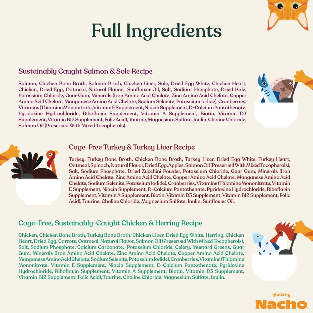 Made by Nacho variety-pack-tabletop-setup shows three flavors for rotating meals.