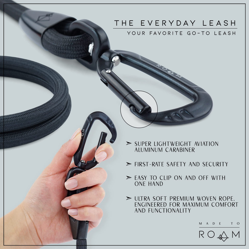MADE TO ROAM California Horizon leash showing ultra-soft woven rope texture for comfortable grip.