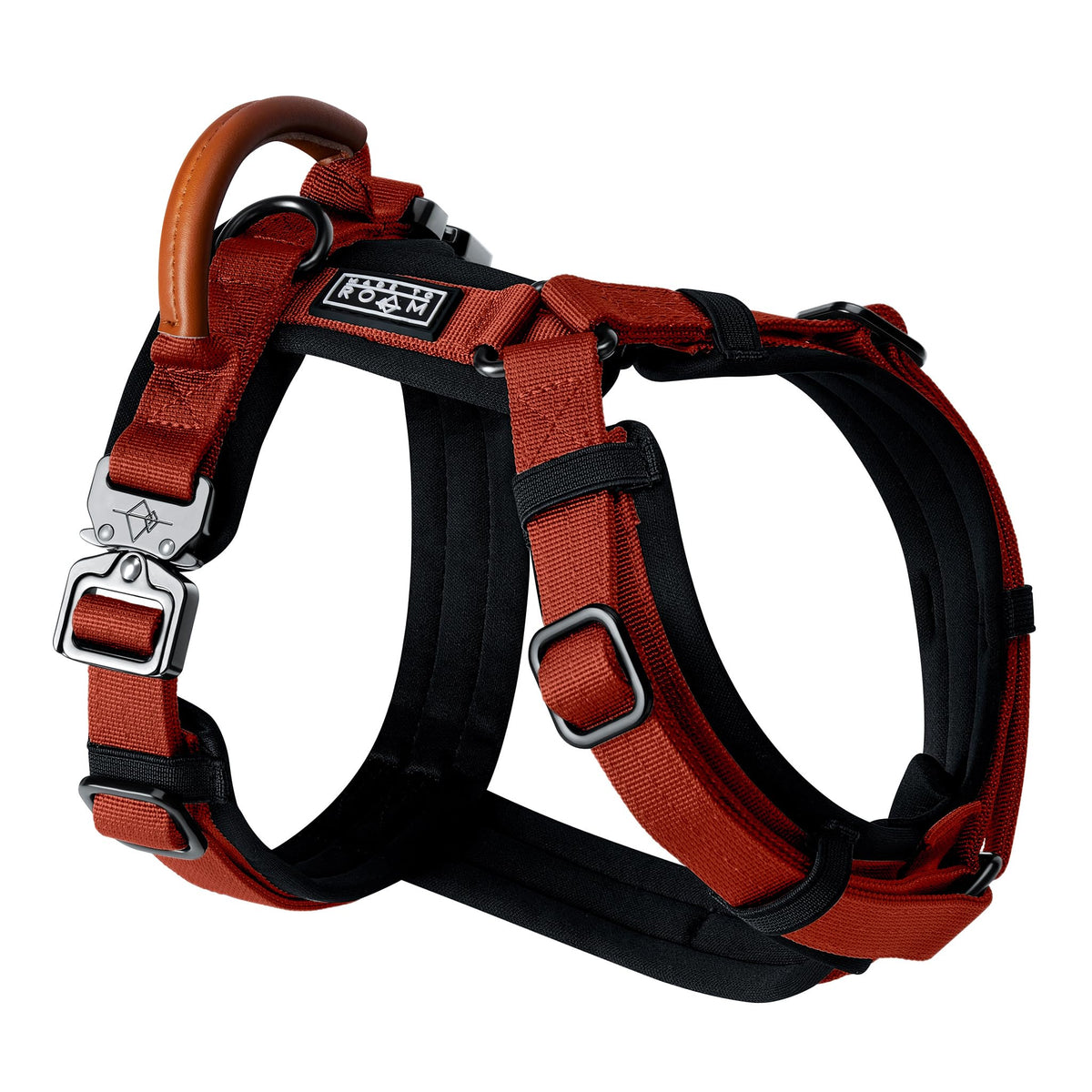 MADE TO ROAM Explorer Harness padding closeup shows soft neoprene comfort for dogs