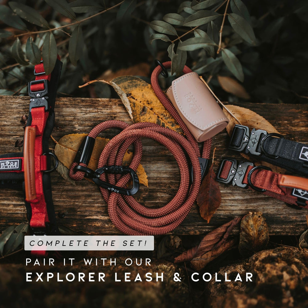 MADE TO ROAM Explorer Harness Y-shape allows natural movement.
