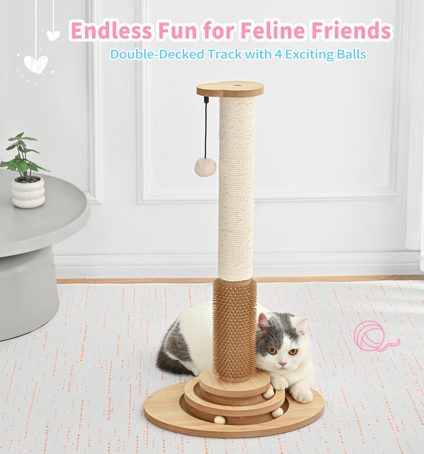 MADE 4 PETS beige cat scratcher design fits in any room decor and activity