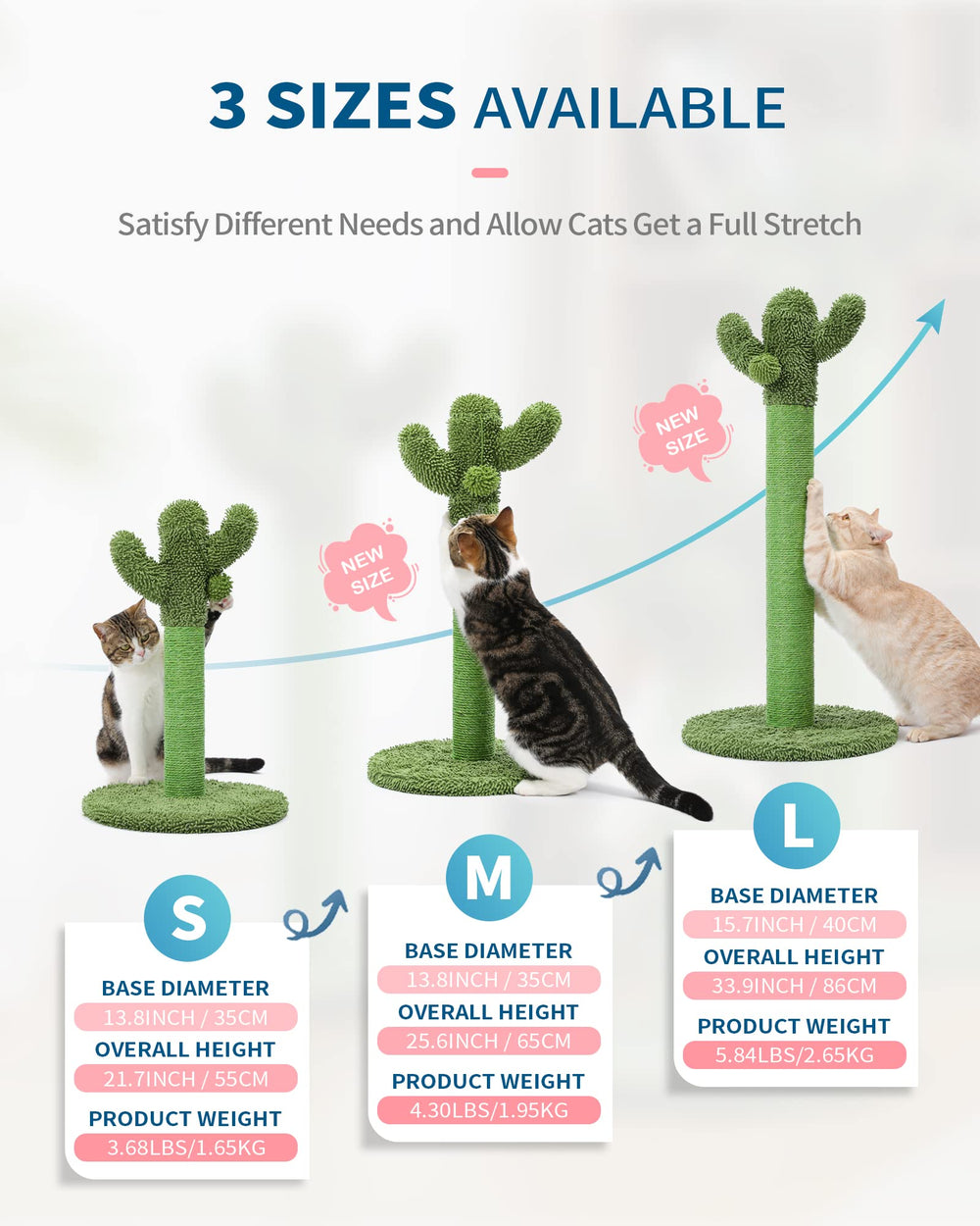 Made4Pets cactus scratcher closeup sisal rope shows durable wrapping reduces furniture damage.