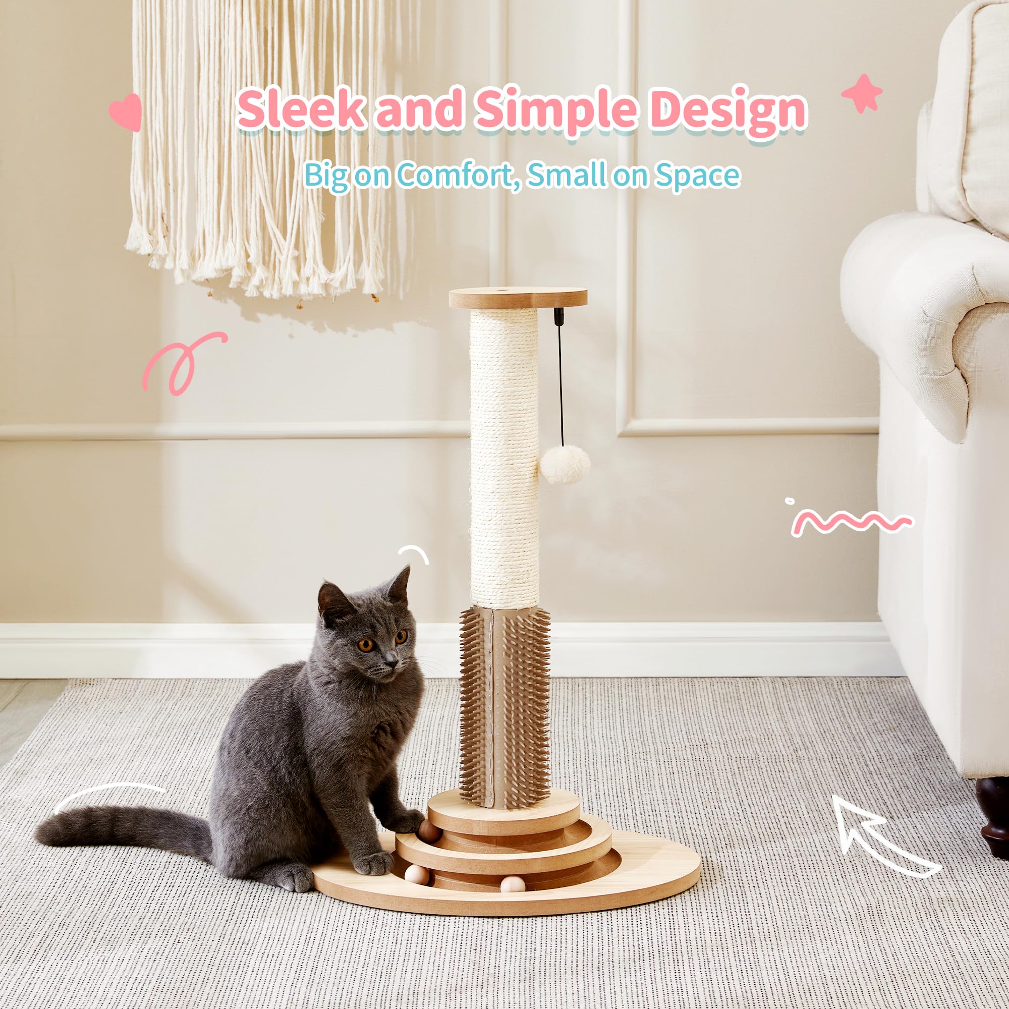Made4Pets hair-removal brush helps collect loose fur after play.