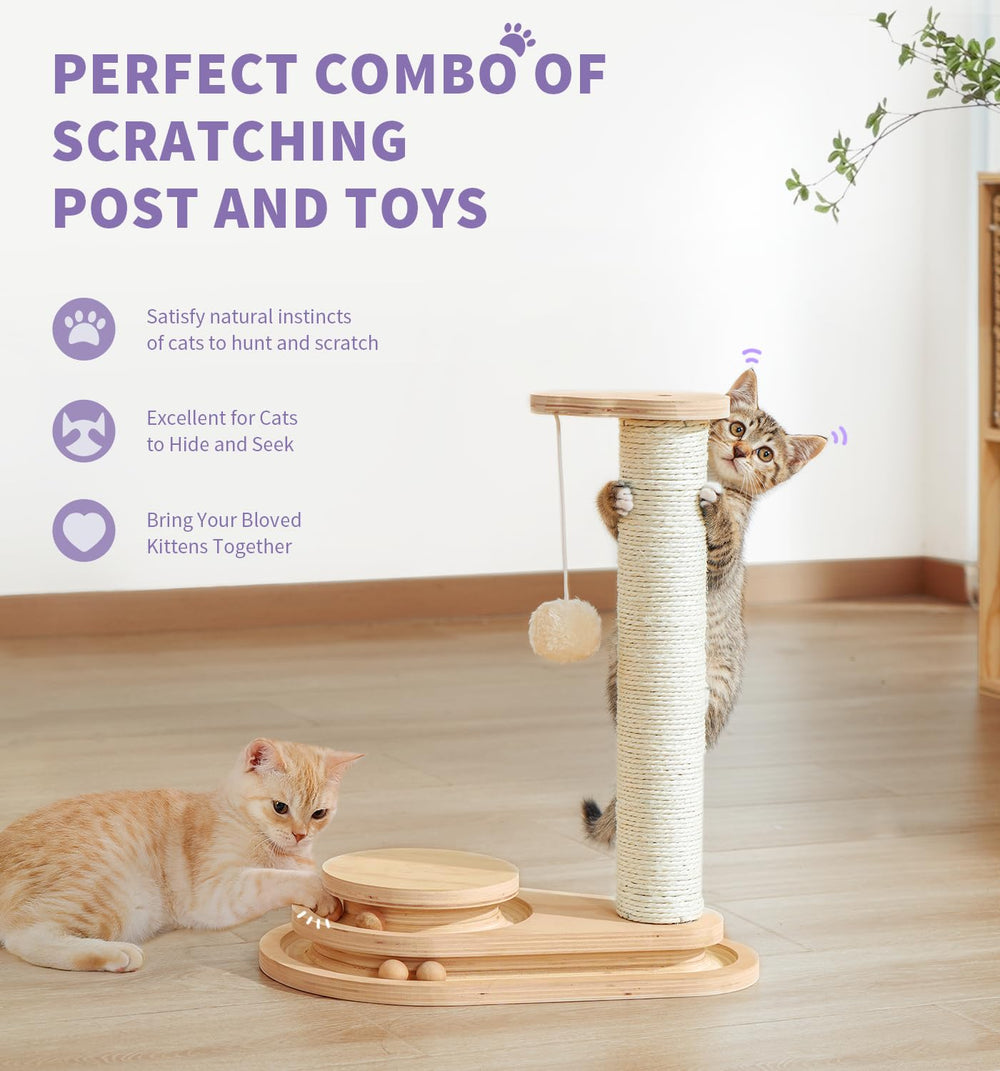 MADE 4 PETS 3-tier toy board in action for batting and pouncing.