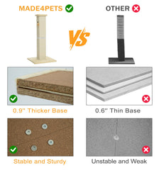 Made4Pets natural sisal-wrapped post helps protect furniture from damage