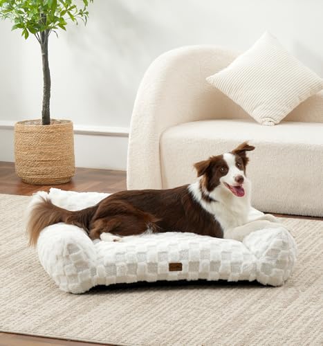 MADE 4 PETS dog couch bed; supportive foam cushions for head and joints.