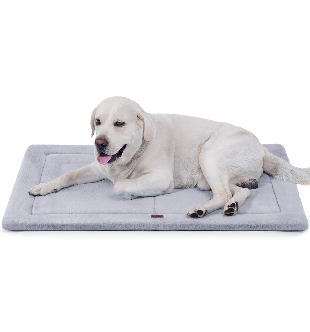 MADE 4 PETS dog crate pad large gray front view offers plush comfort for large dogs
