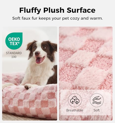 MADE 4 PETS indoor couch bed pink medium side view for secure naps