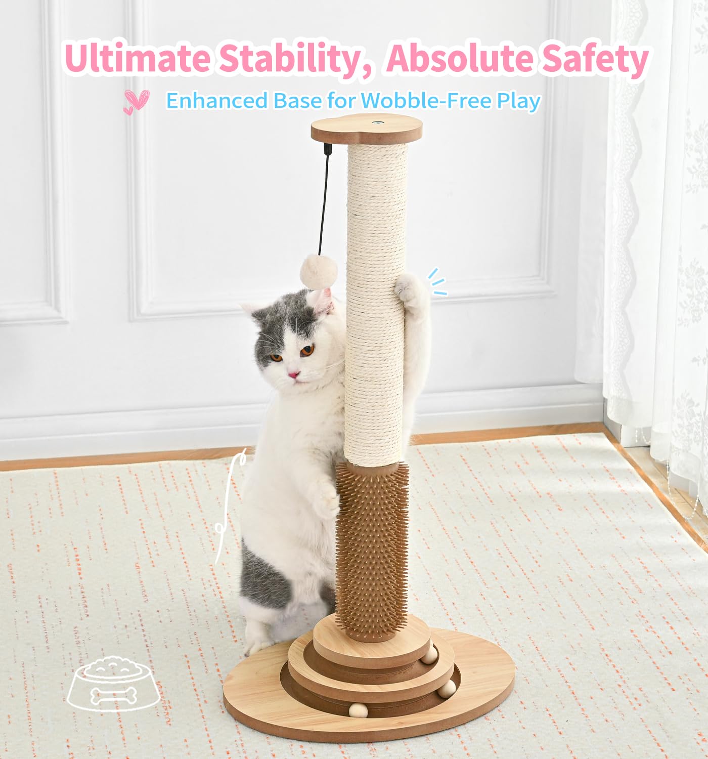 MADE 4 PETS non-slip base with suction demonstrates stable, wobble-free play