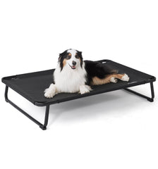 MADE 4 PETS outdoor elevated dog bed setup demonstrates quick tool-free assembly for fast use