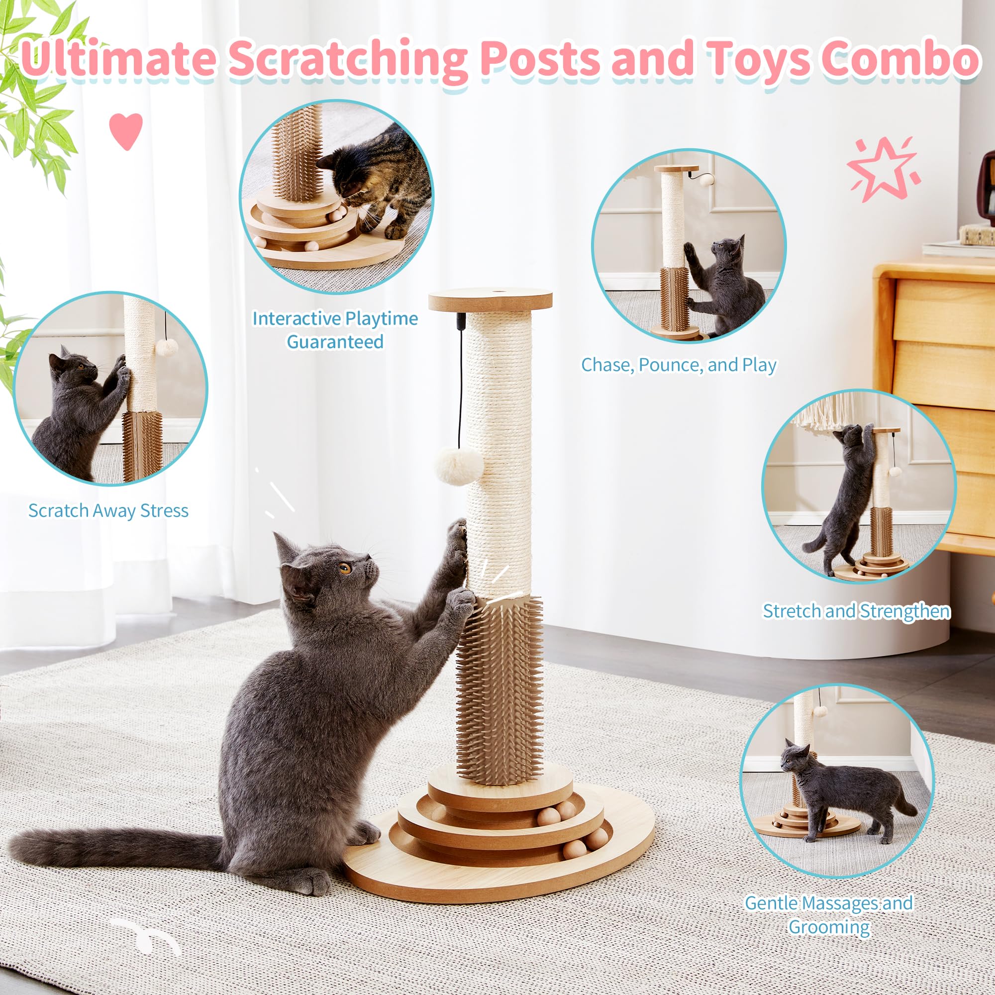 Made4Pets self-grooming brush for fur removal during play.