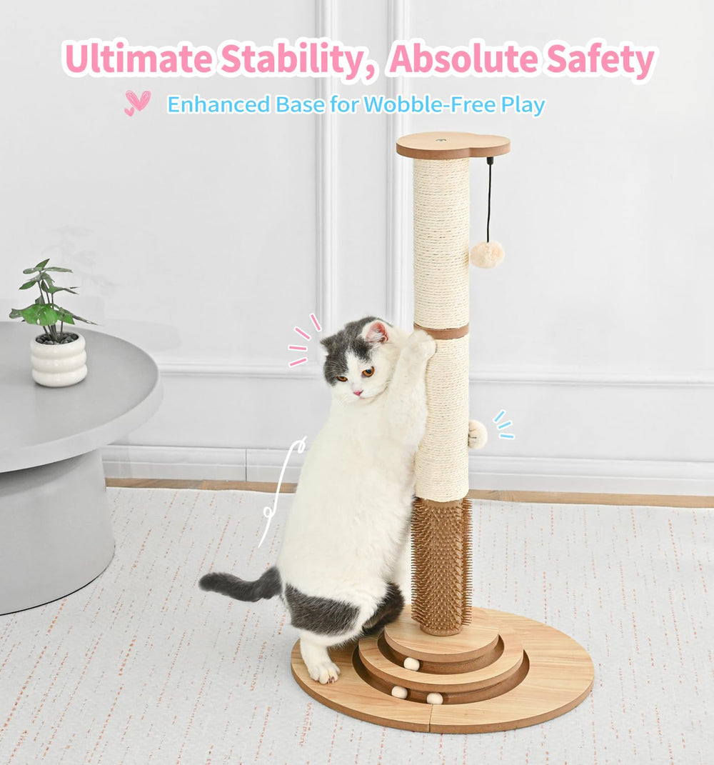 MADE 4 PETS stable base with non-slip pads keeps cat safe.