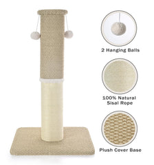 Made4Pets tall cat scratching post with sisal wrap supports natural scratching.