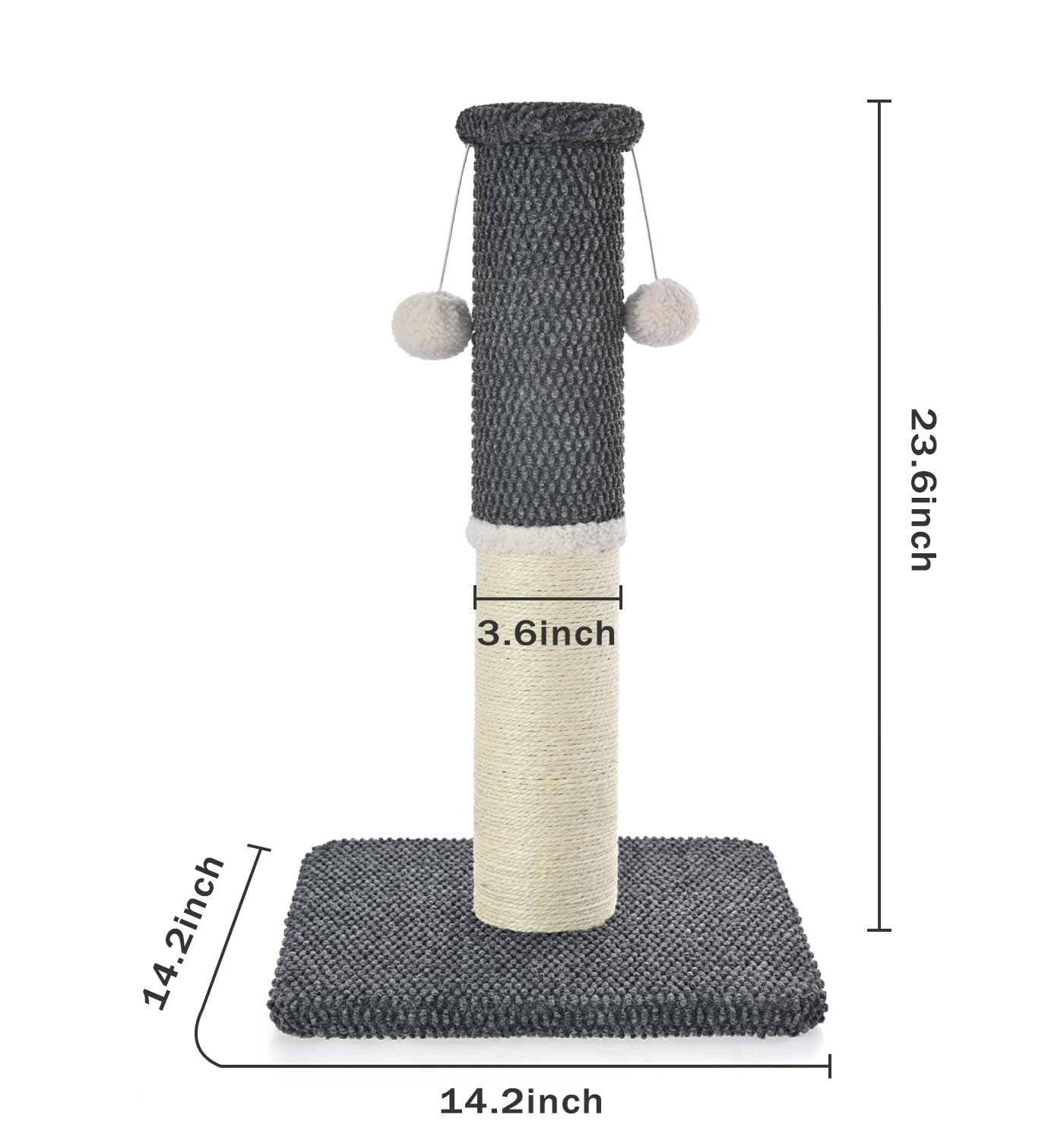 MADE 4 PETS tall cat scratching post easy assembly saves setup time.