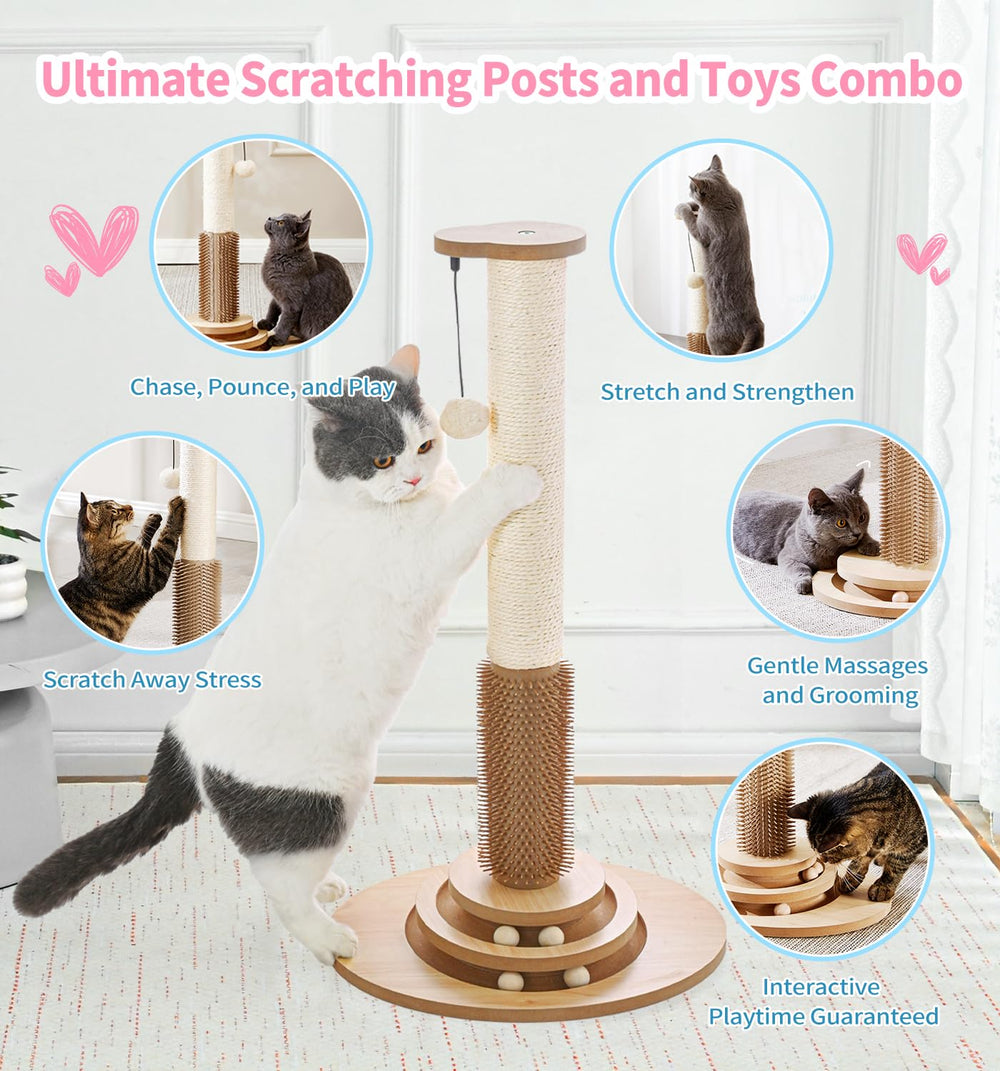 MADE 4 PETS tall cat tree image highlights height for stretching and exercise