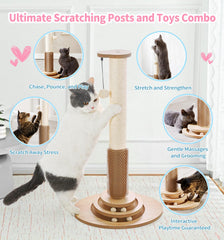 MADE 4 PETS tall cat tree image highlights height for stretching and exercise