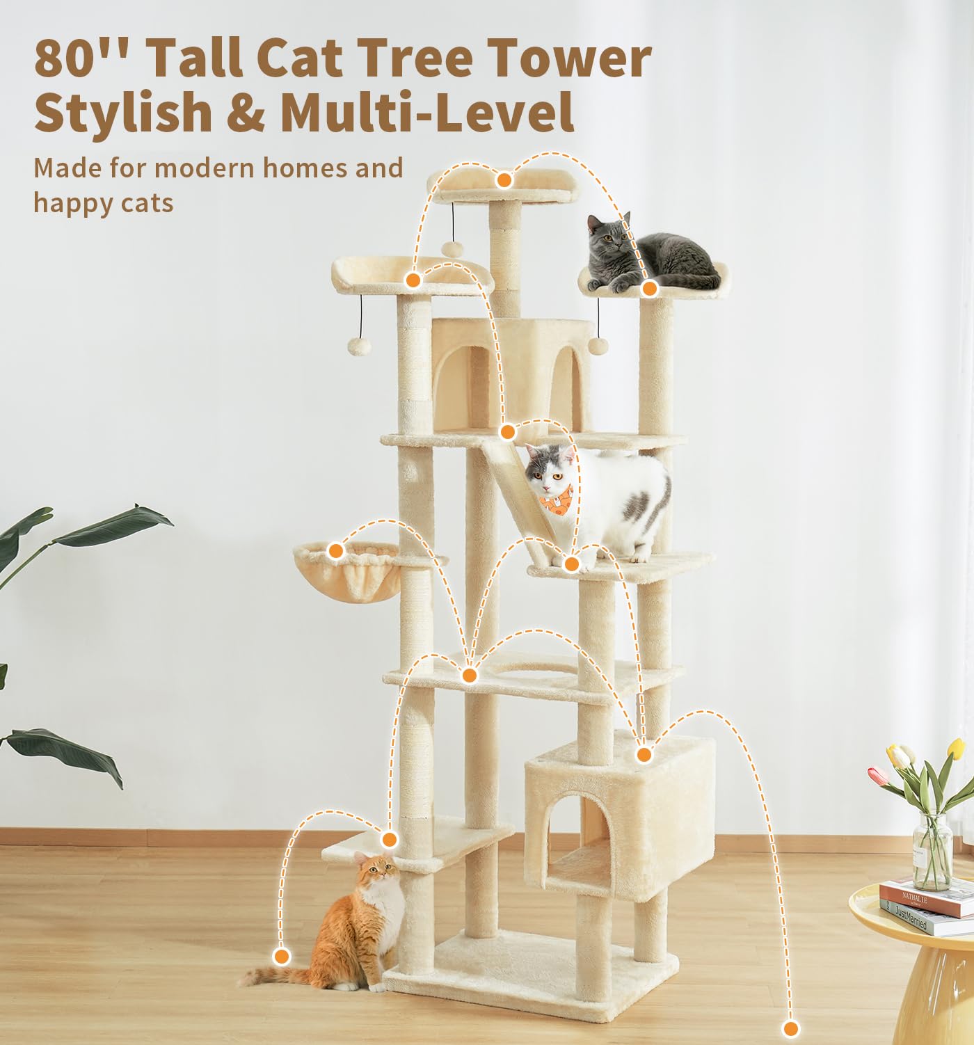 MADE 4 PETS sisal posts in beige offer satisfying scratching
