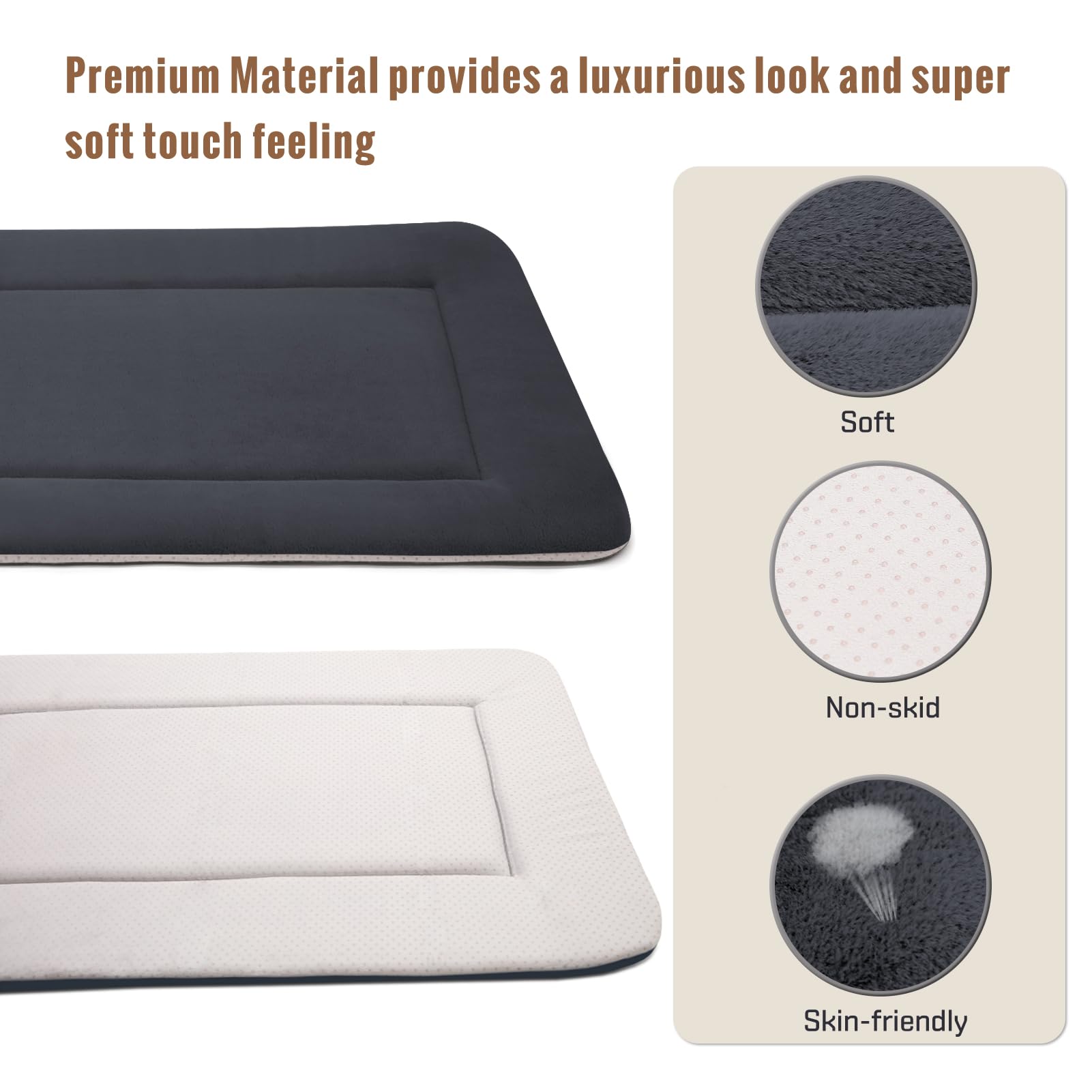 Magic Dog Large Dog Bed crate-mat setup keeps crates tidy and comfy