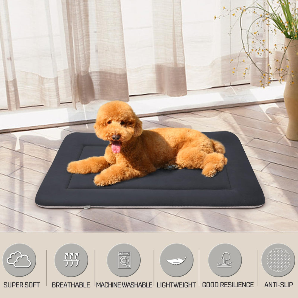 Magic Dog Large Dog Bed non-slip-bottom prevents shifting on crates and floors
