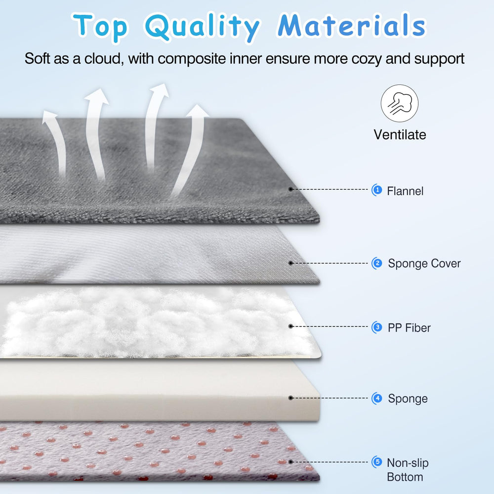Magic Dog XL dog bed anti-slip bottom keeps bed steady.