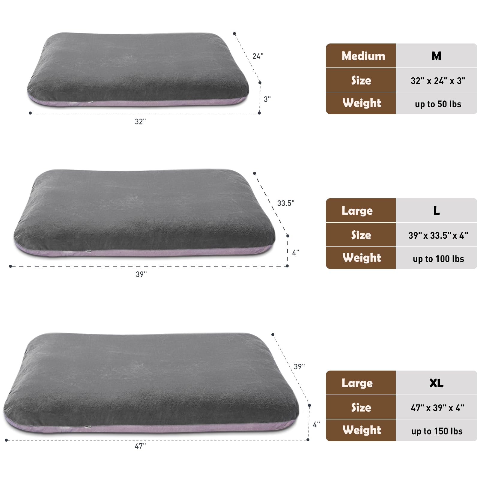 Magic Dog XL dog bed foam and fill provide soft support.