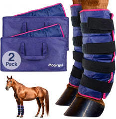 Magic Gel horse ice pack carry case: portable leg cooling for quick recovery.
