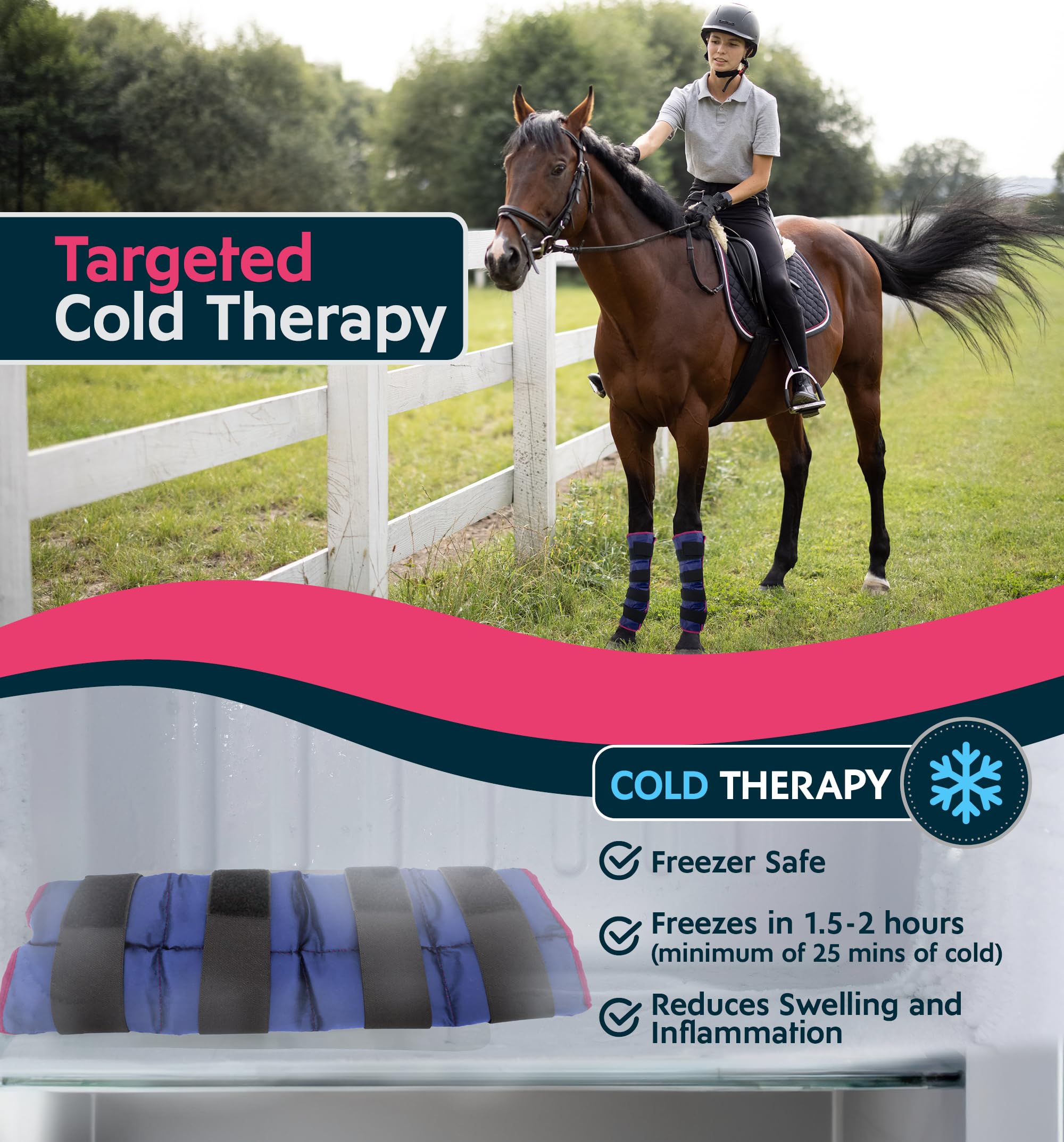 Magic Gel durable outer material resists wear for long-lasting cooling.