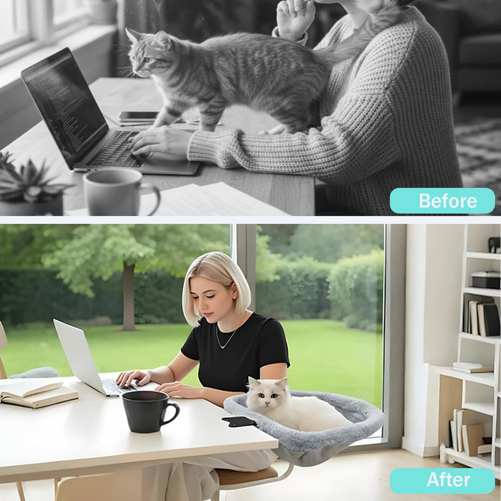 Magic Palm cat desk bed breathable mesh back for summer ventilation