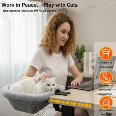 Magic Palm cat desk bed sunken design for compact workspace observation