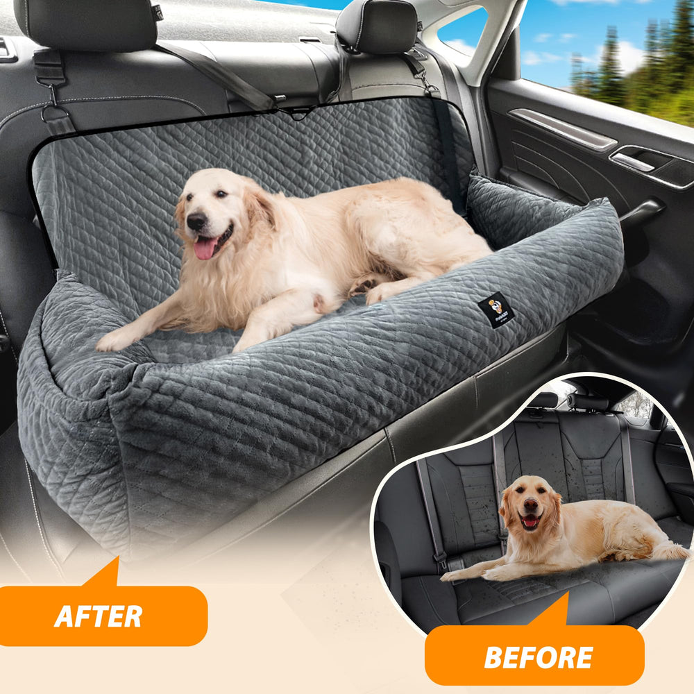 MagicFox dog car seat durable material in grey designed for daily use