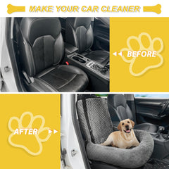 MagicFox dog car seat with padded sides supports pets during braking.