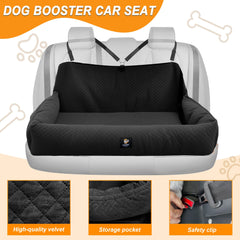 MagicFox dog car seat security-straps shows adjustable anchors for stable rides.