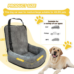 MagicFox dog car seat soft travel bed provides cozy comfort for pets on road trips.