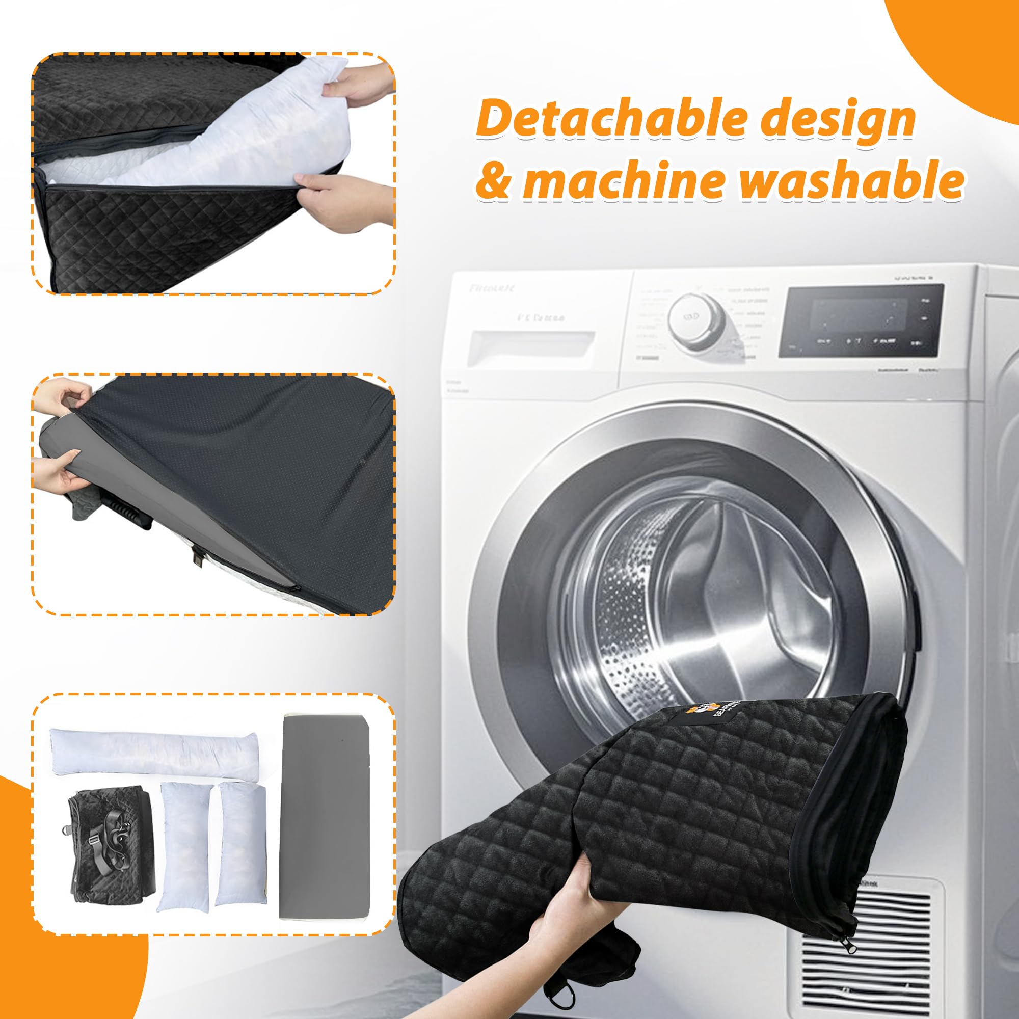 MagicFox dog car seat washable-removable-cover enables easy cleaning after trips.