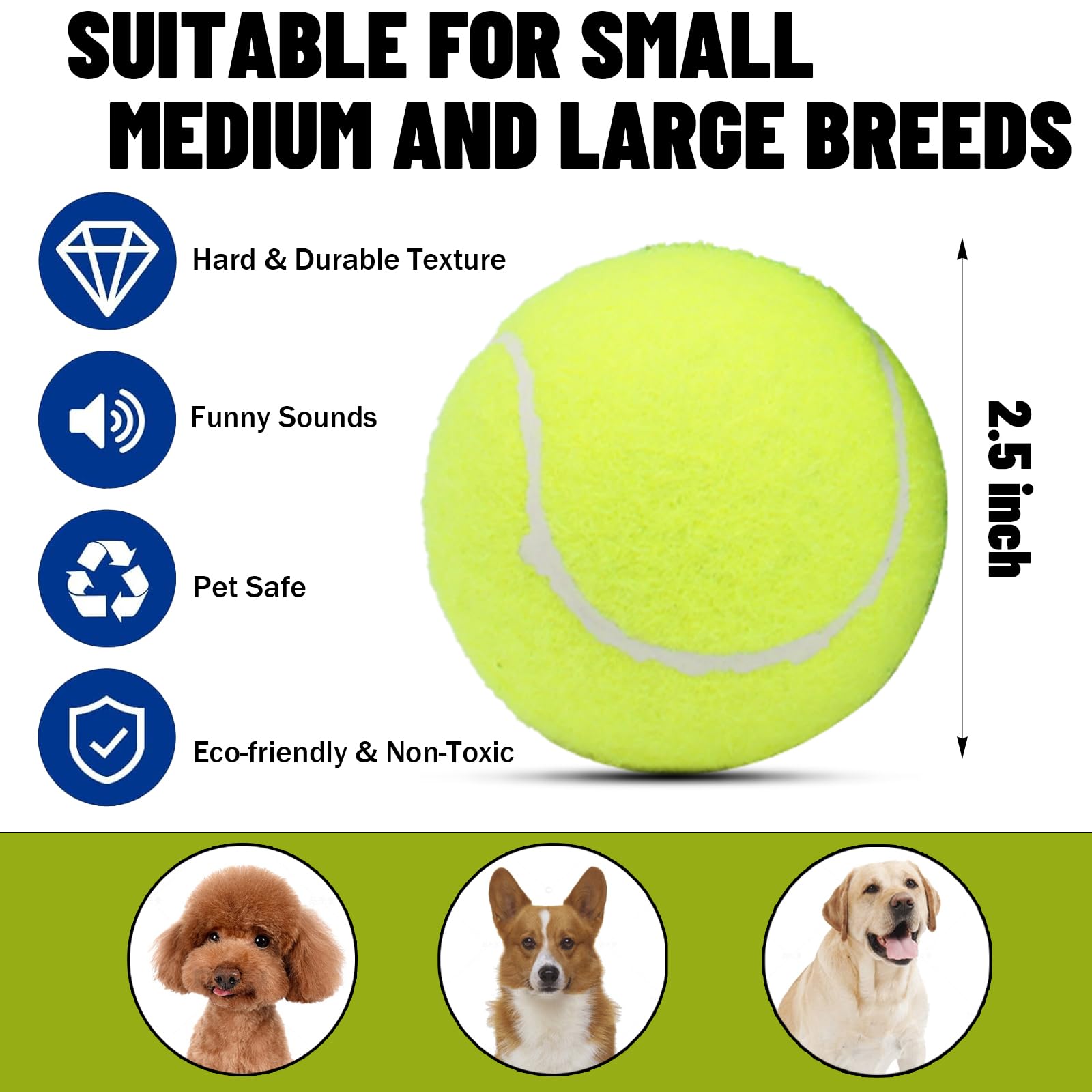 Magicorange 90-pack dog tennis balls for endless indoor or outdoor fetch.
