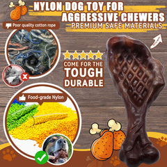 Magicorange bacon-flavor nylon dog chew toy offers durable flavor appeal during gnawing.