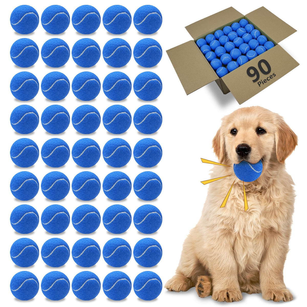 Magicorange dark blue 2.5-inch ball for fetch and floaty water play.