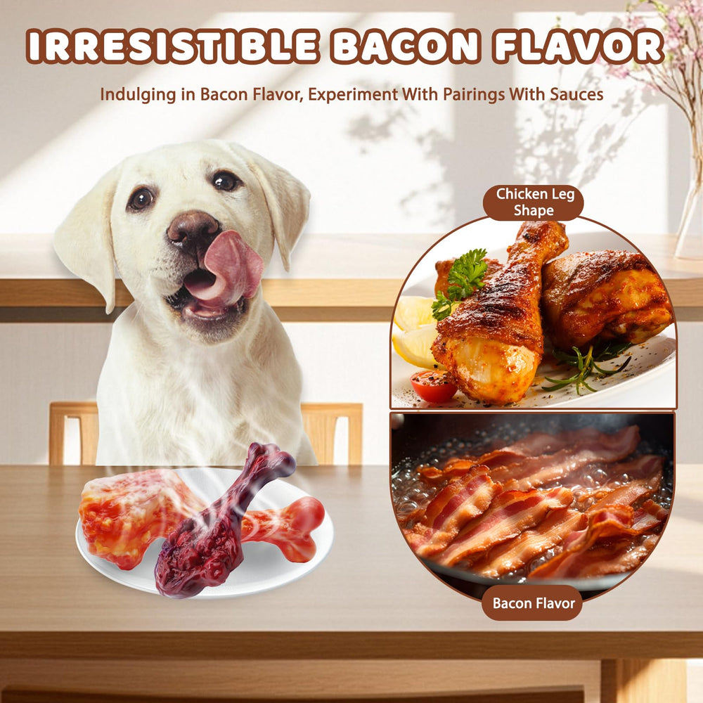 Magicorange chicken leg design dog chew toy close-up with realistic shape for engaging play.