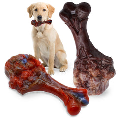 Magicorange nylon dog chew toy in beef and bacon flavors for aggressive chewers.