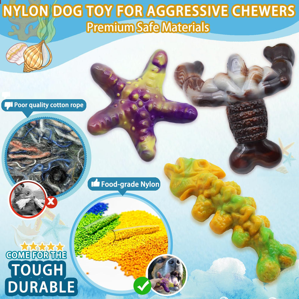 Magicorange 3-pack nylon closeup highlights durable material for aggressive chewers