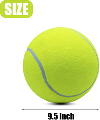 Magicorange giant tennis ball 9.5-inch multicolor side view enhances interactive play