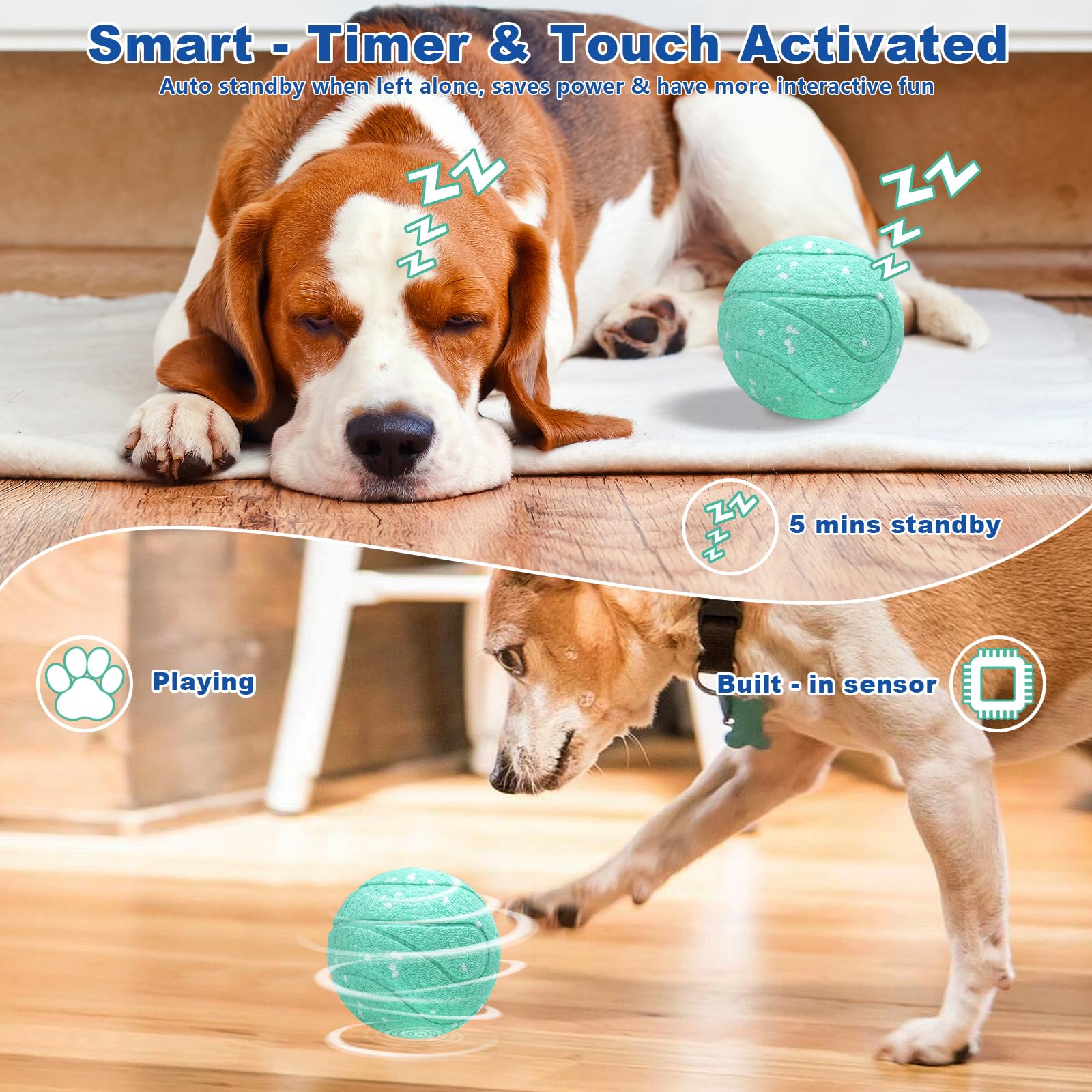 Magicorange interactive dog ball recharge port emphasizes quick charging for extended playtime