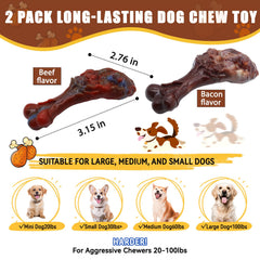 Magicorange tough nylon dog toy with chicken leg design for ergonomic grip during chewing.