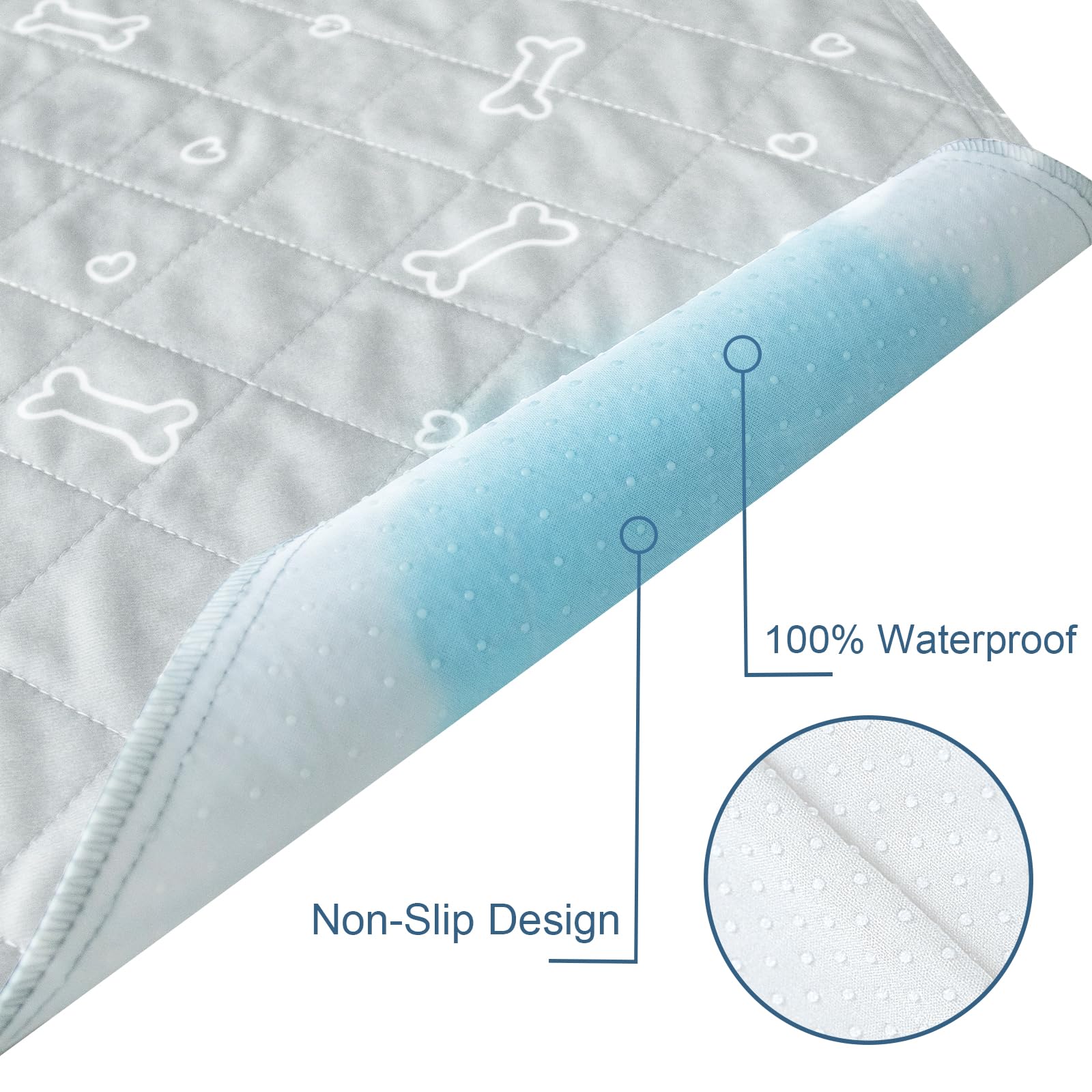 Magik & Kover waterproof inner layer shows leak prevention for floors.