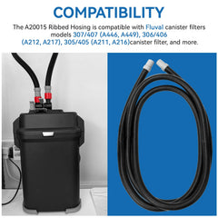 Magluv A20015 9-8-foot-length hose laid out for large tanks.