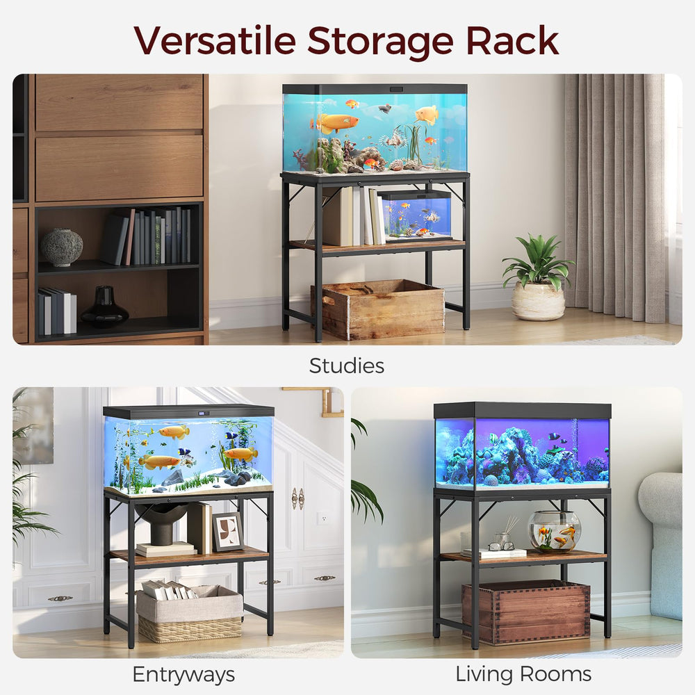 MAHANCRIS compact stand fits bedroom, living room, or office setups.